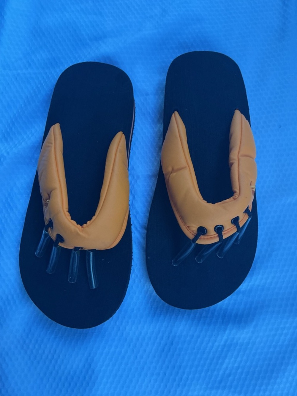 Yoga Athletic Flip Sandal in Orange and Black